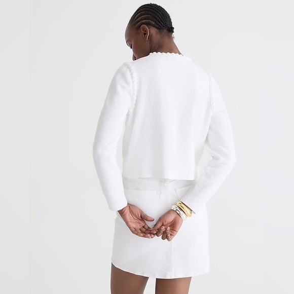 J Crew Odette sweater lady jacket in cotton-blend bouclé BR789 - Picture 4 of 5